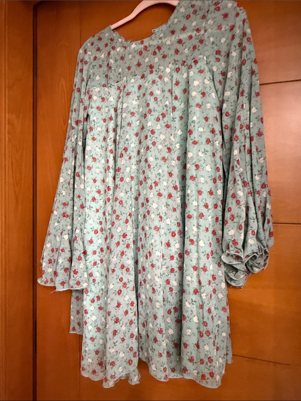 Boohoo Mint Green Floral Mini Dress